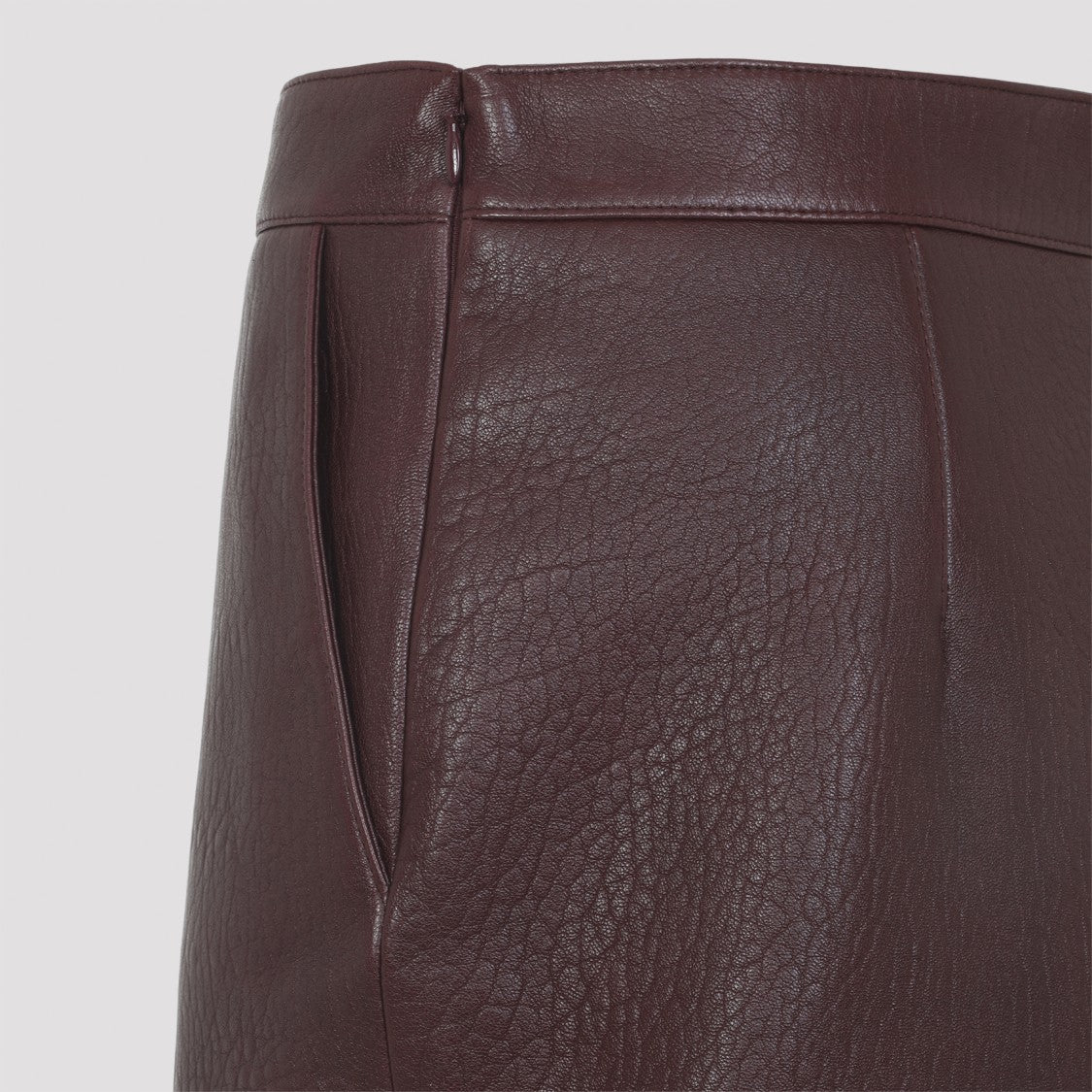 Chloé Textured Lamb Leather Skirt With High Waist