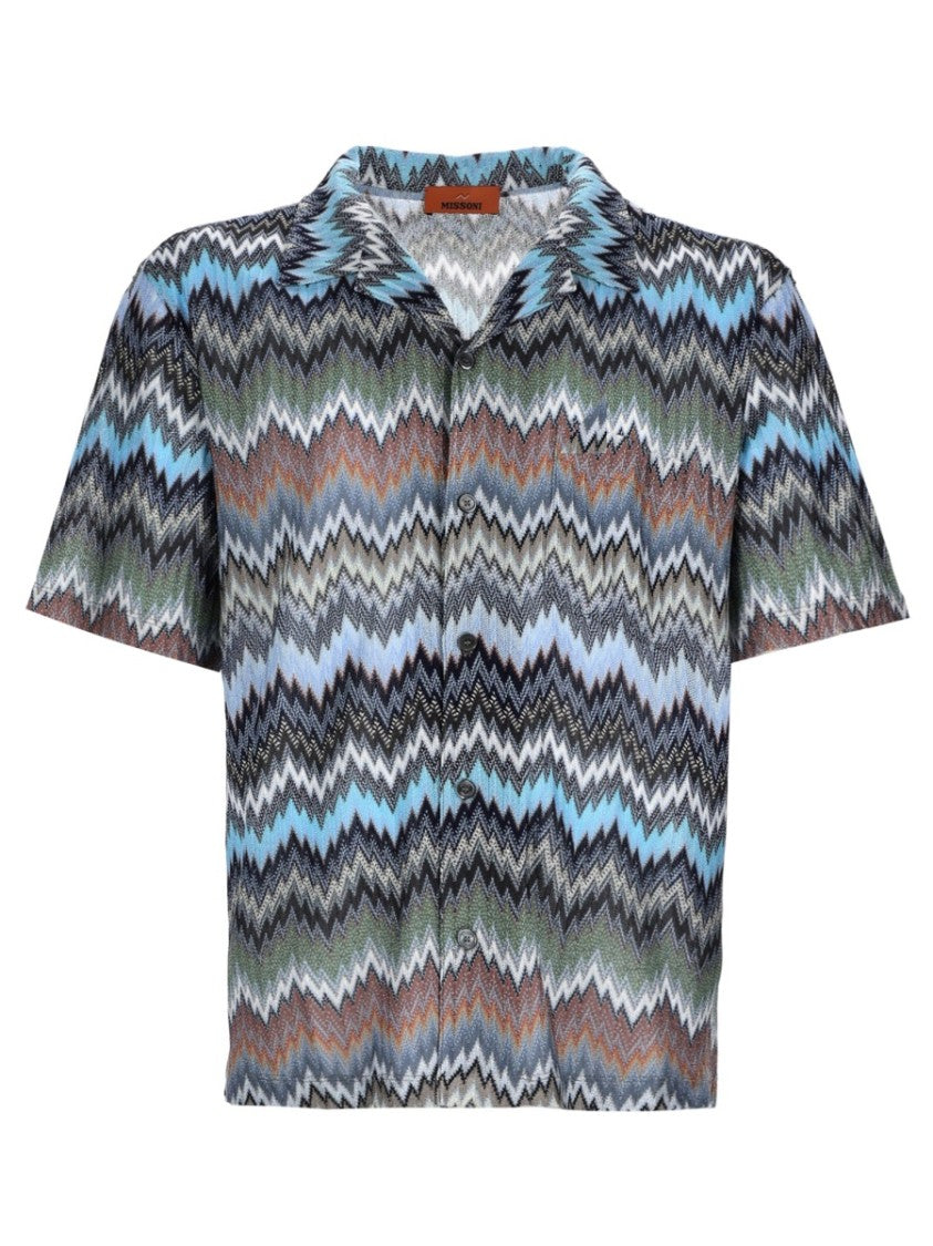 Missoni Multicolor Zigzag Print Viscose Shirt