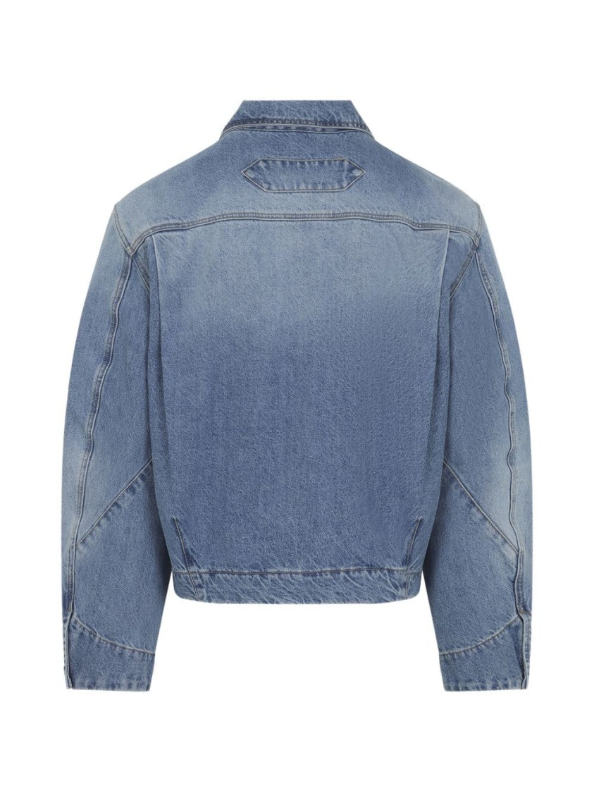 Jacquemus Tobacco Blue Button Classic Denim Jacket