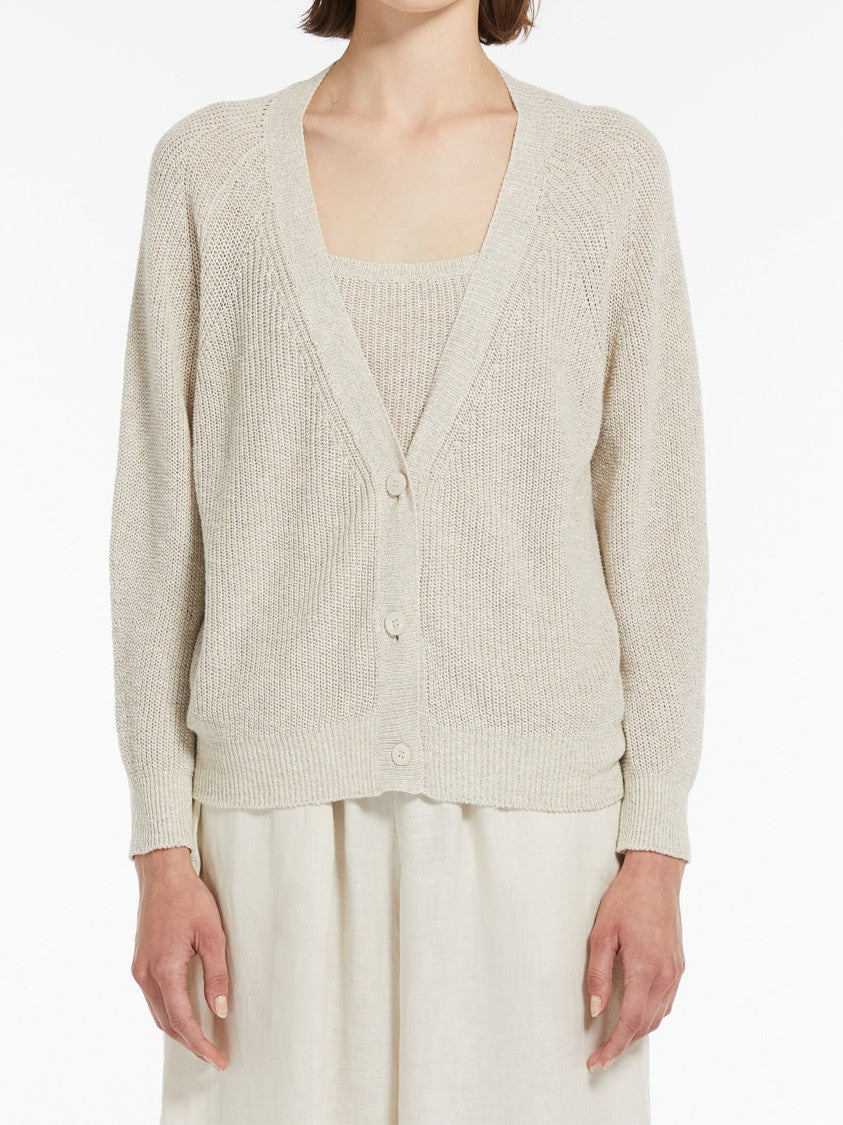 Max Mara Textured Knit Twinset With Cardigan