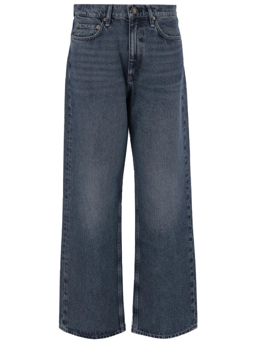 Rag & Bone Mid-Rise Washed Denim Jeans