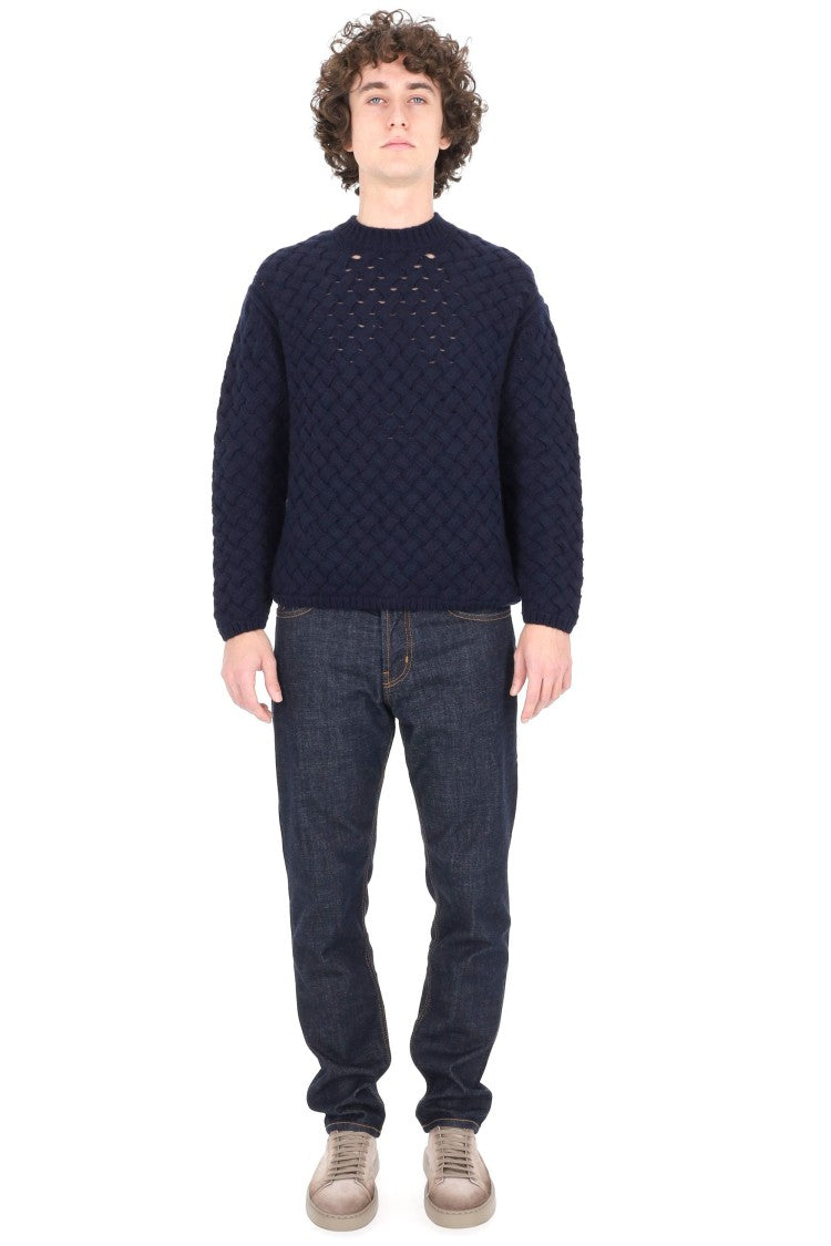 C.P. Company Textured Open-Weave Lambswool Sweater