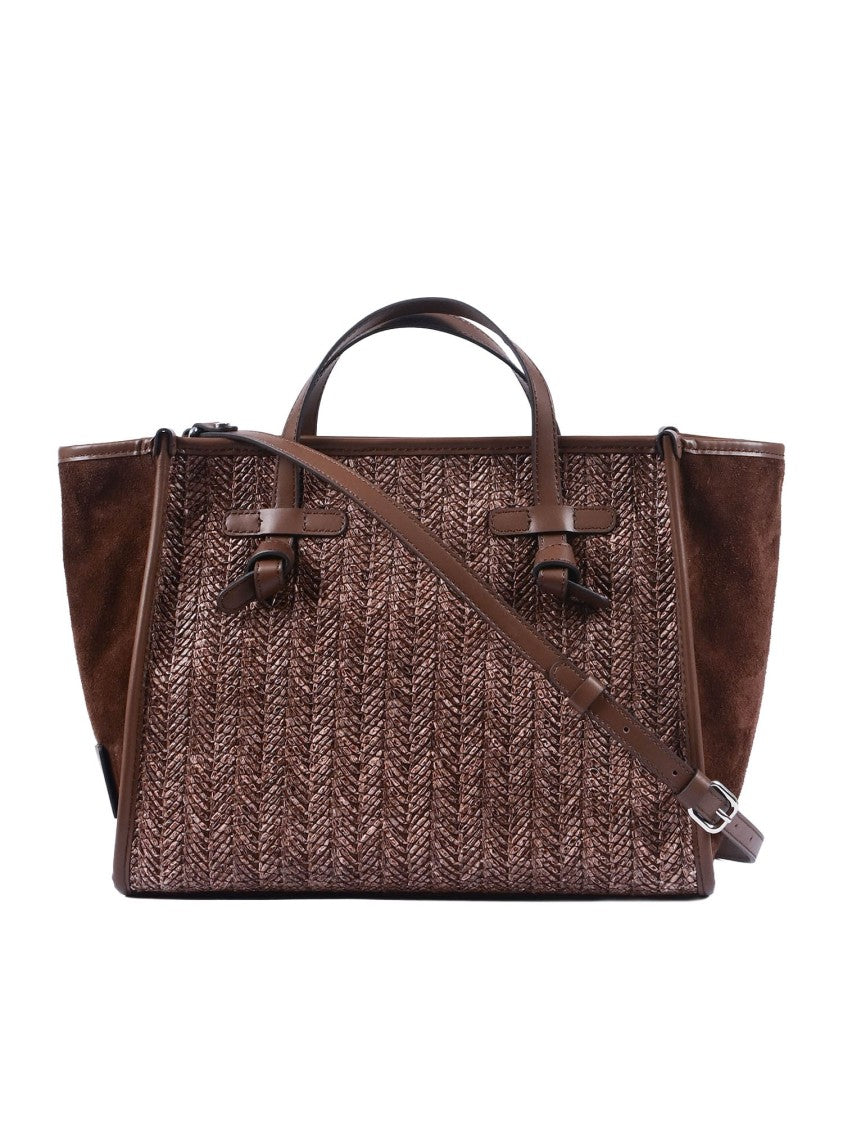Gianni Chiarini Chevron Pattern Structured Shoulder Bag