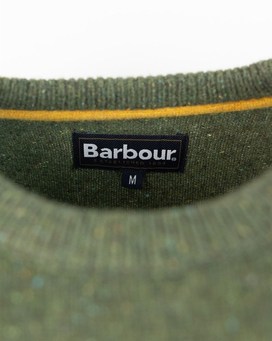 Barbour Green Essential Tisbury Crew Neck Sweater