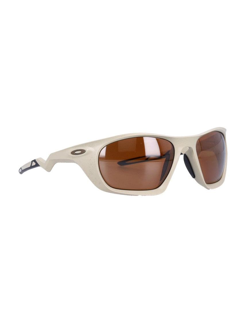 Oakley Lateralis Wraparound Beige Frame Sunglasses