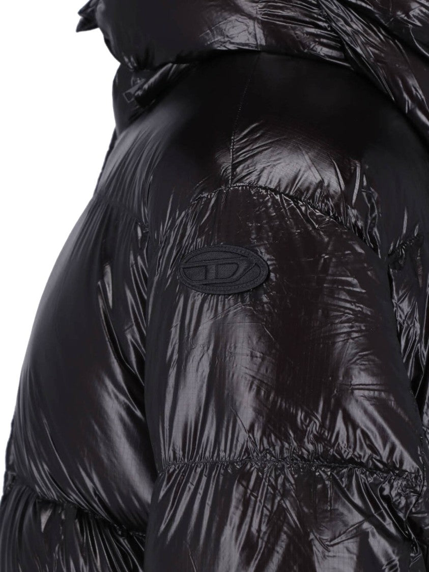 Diesel Black Fabric W Rolfys Down Jacket