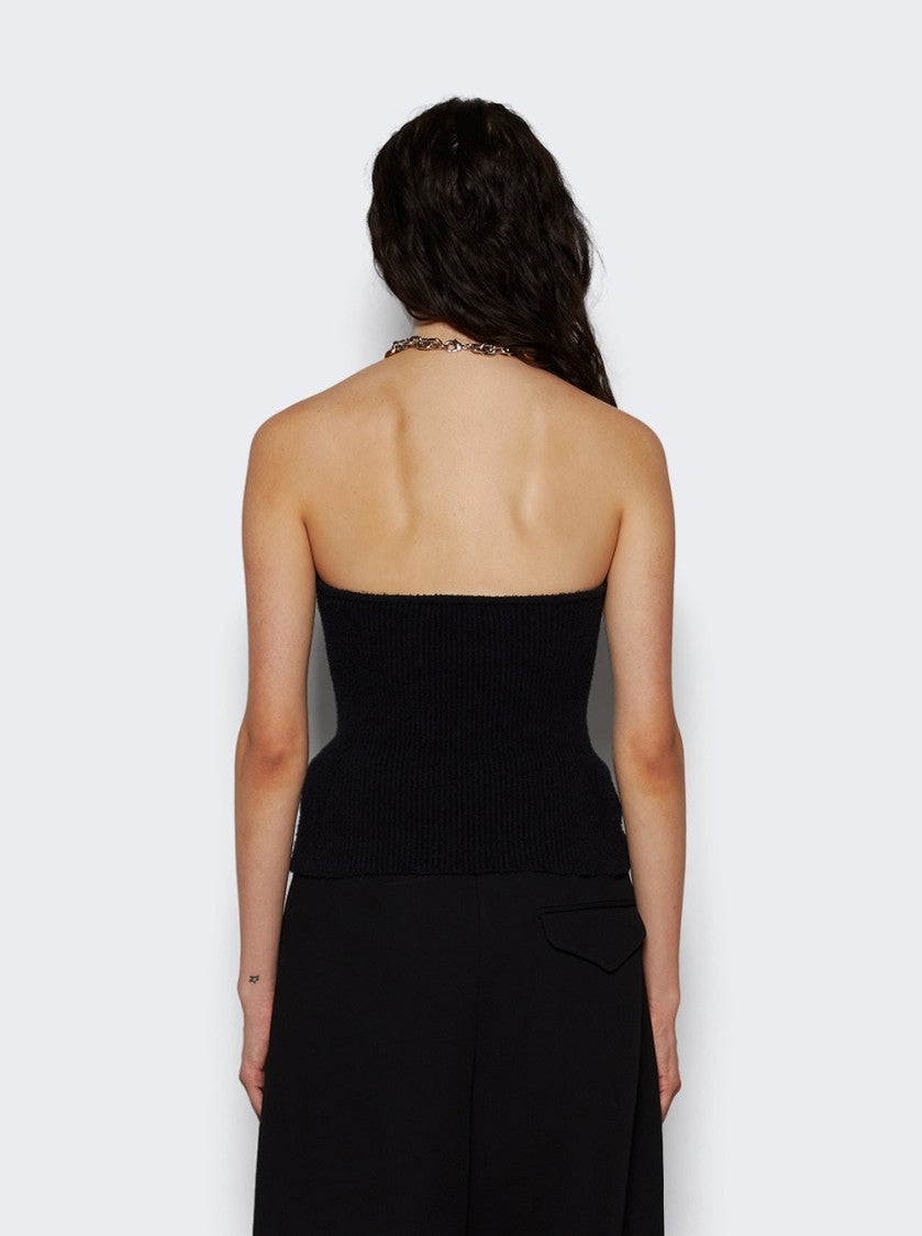 Wardrobe.Nyc Textured Rib Knit Bandeau With Heart-Shaped Neckline