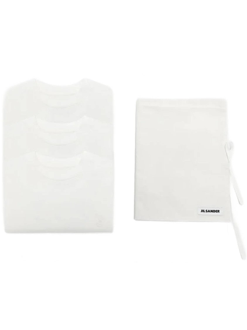 Jil Sander Plain White Short Sleeve T-Shirt Set