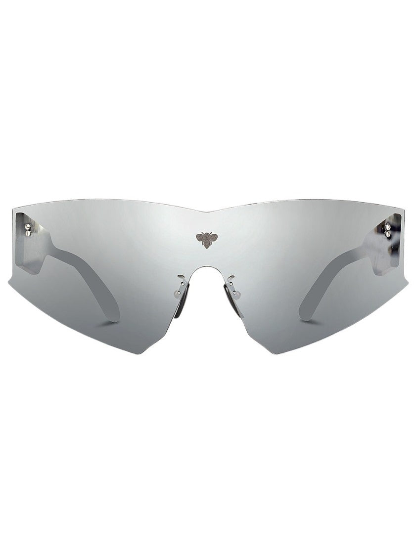Face Hide Futuristic Grey Sunglasses With Italian Acetate Frame