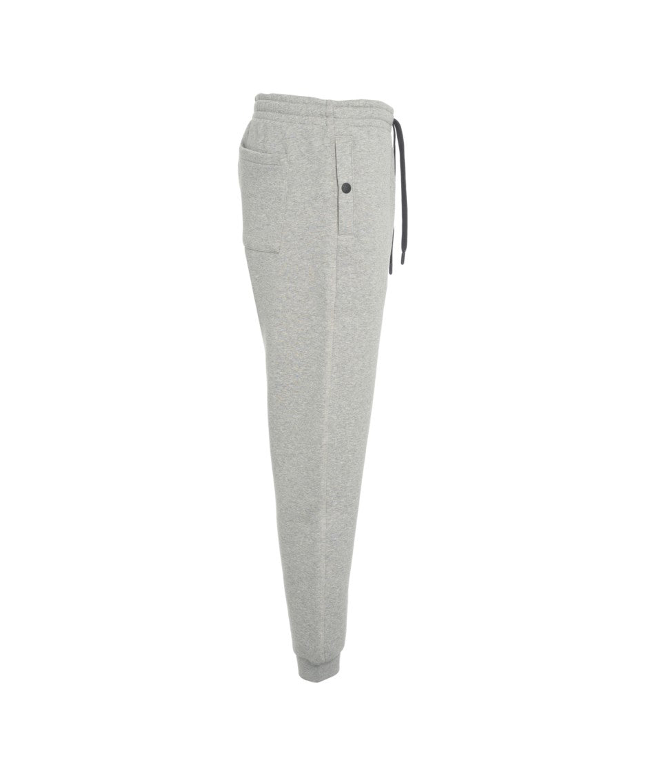Alpha Tauri Slim Fit Mélange Knit Joggers With Adjustable Waistband