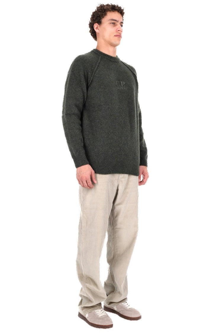 C.P. Company Wool Crewneck Sweater With Central Logo
