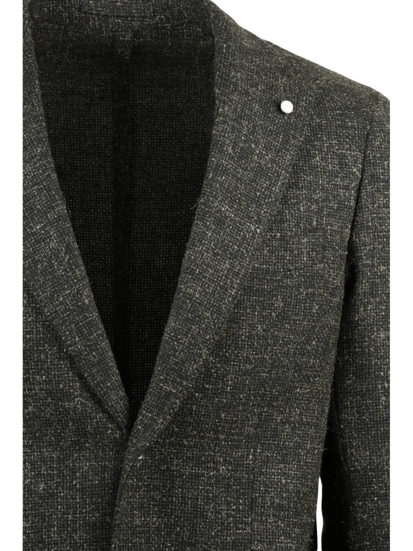 Luigi Bianchi Rounded Jacket With Modern Silhouette And Textured Fabric