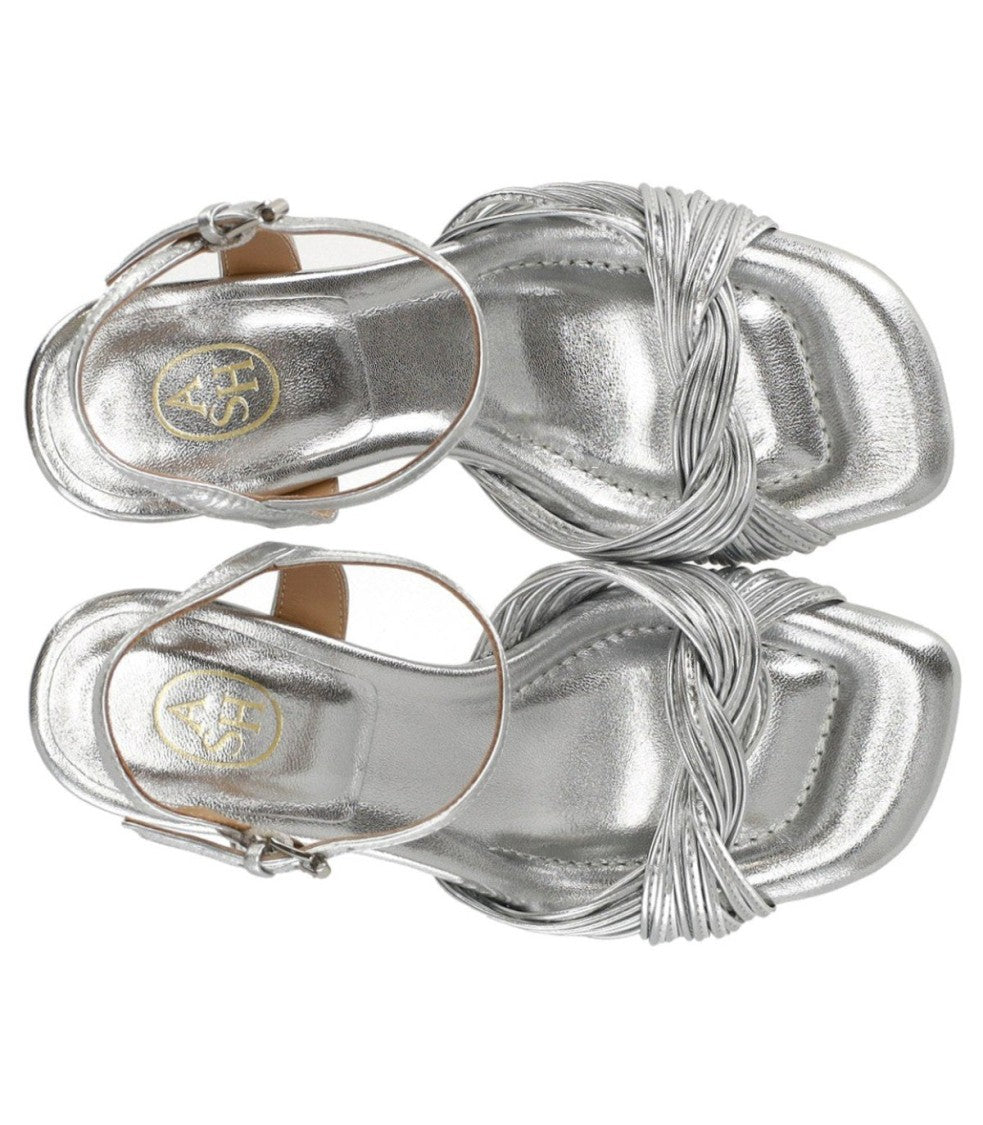 Ash Janis Silver Heeled Sandal