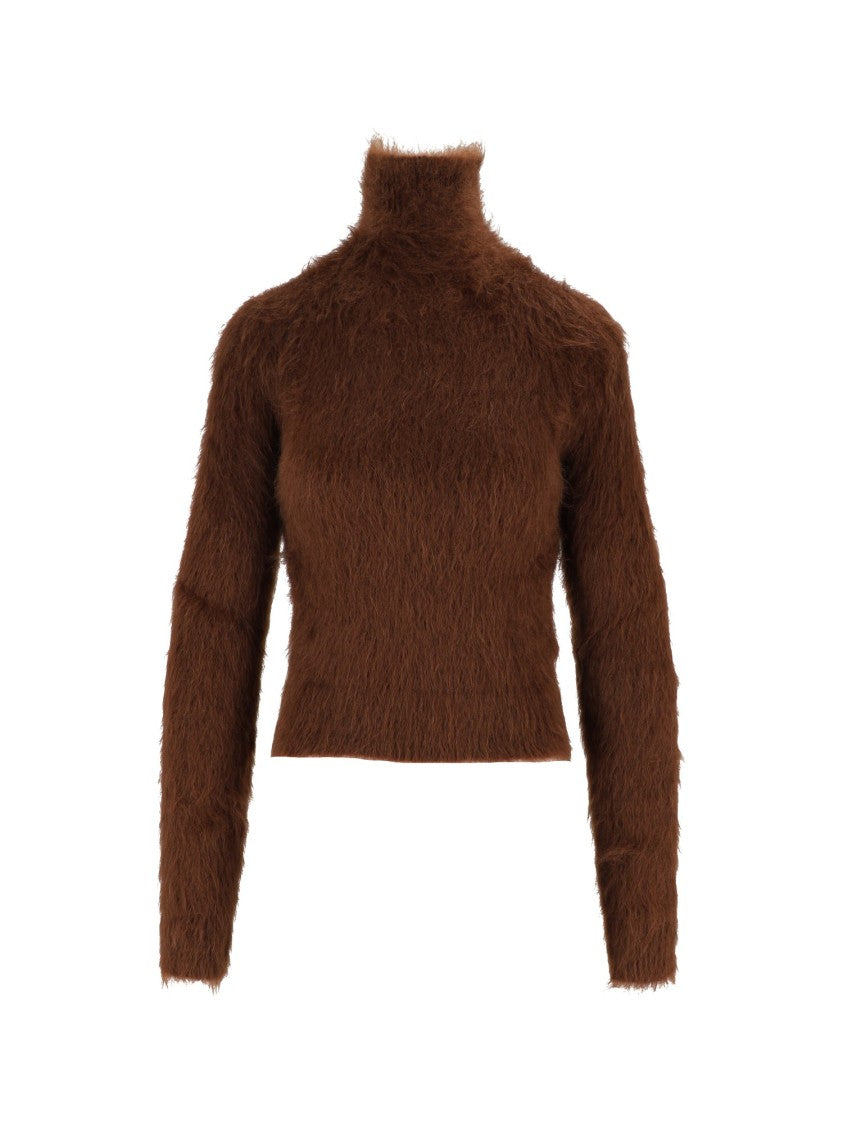 Dondup Deep Brown Dolcevita Textured Long-Sleeved Turtleneck