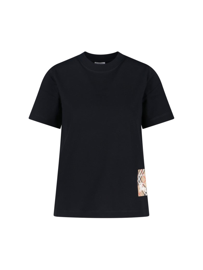 Burberry Check T-Shirt – Black