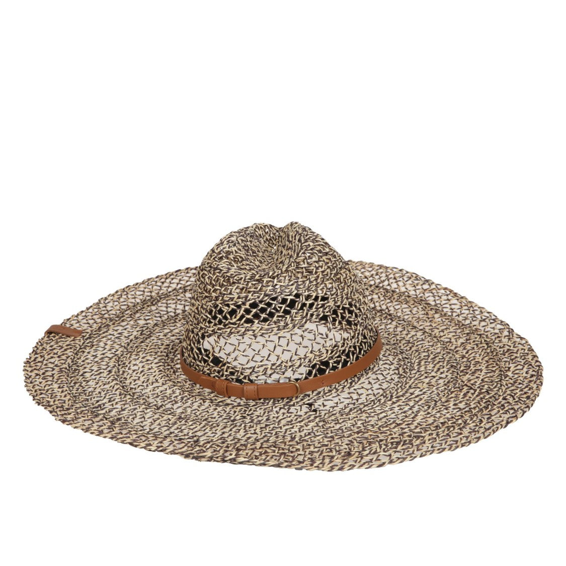 Catarzi Wide-Brimmed Woven Hat With Structured Crown