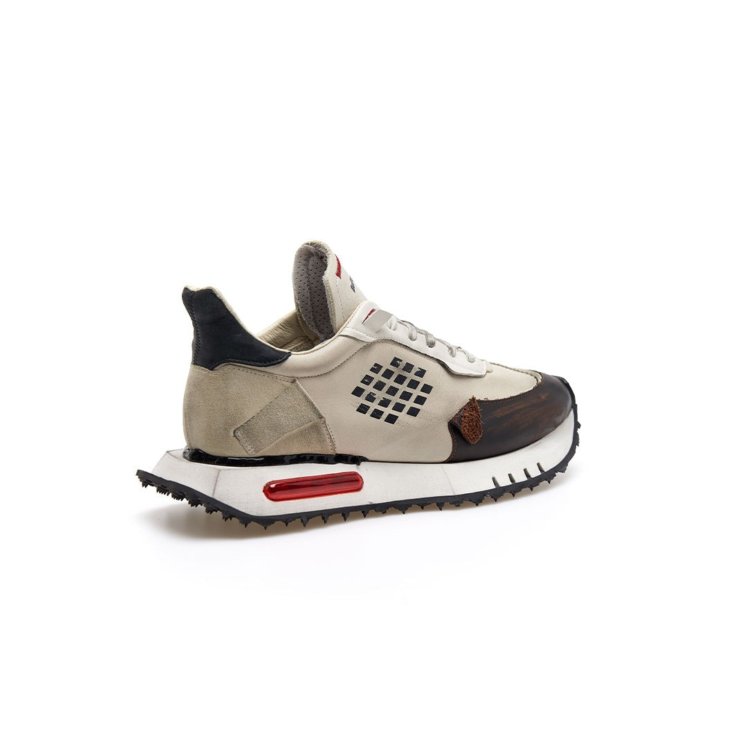 Bepositive Space Race - Distressed Leather Sneakers