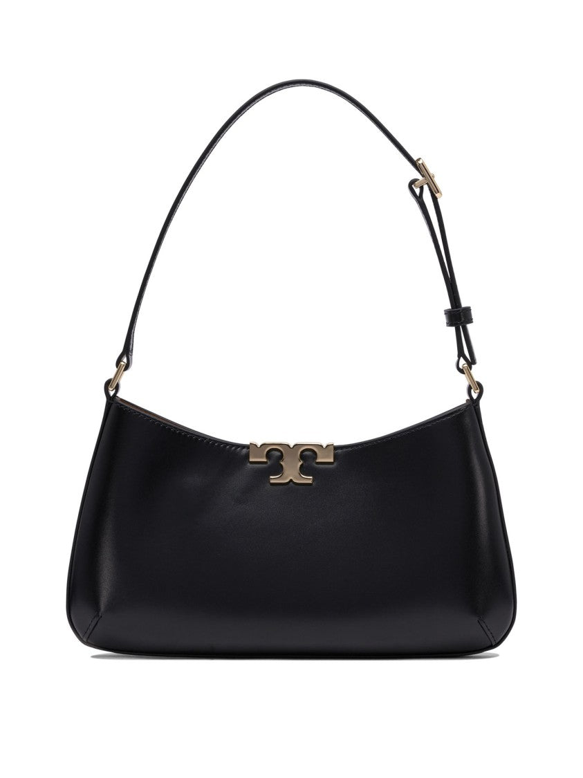 Tory Burch Smooth Black Leather Shoulder Bag