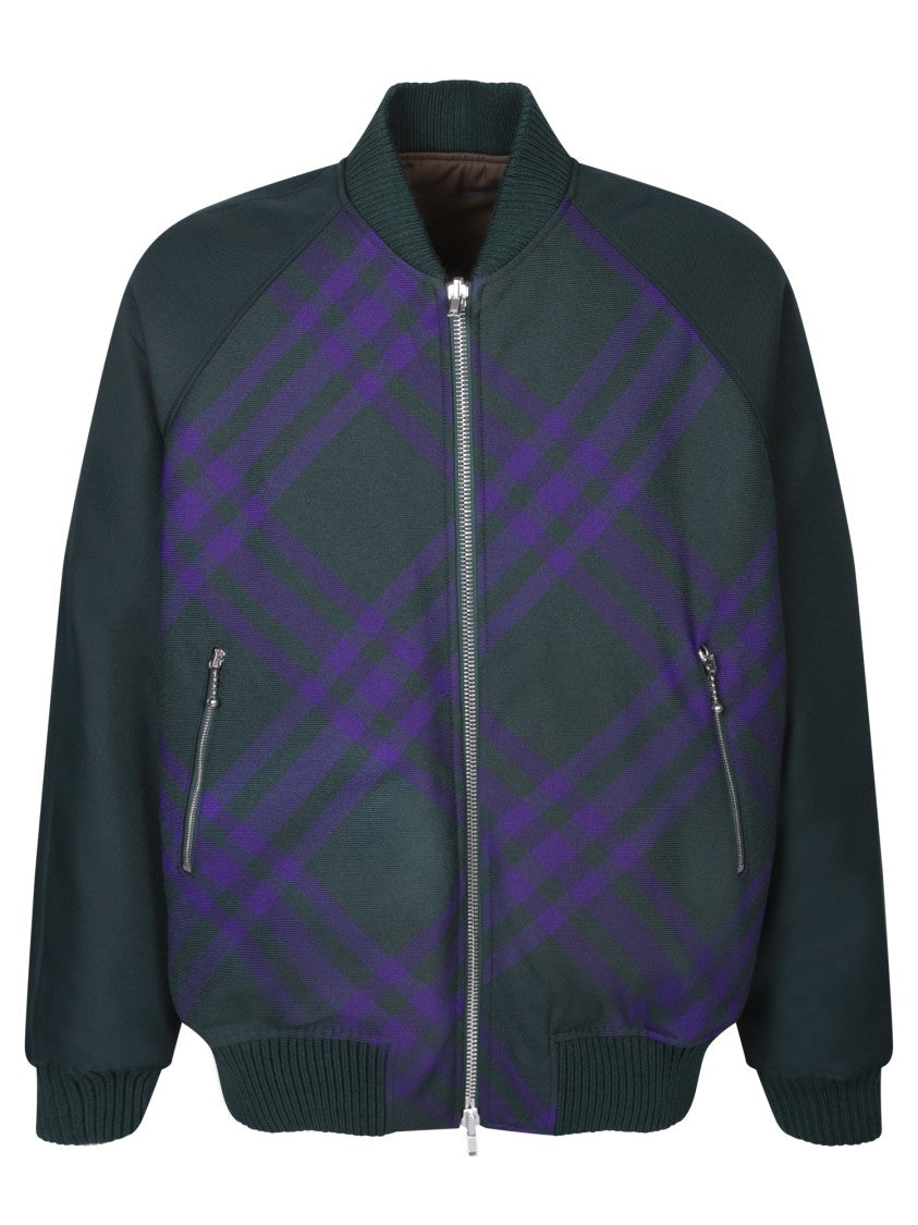 Burberry Reversible Wool-Blend Bomber Jacket