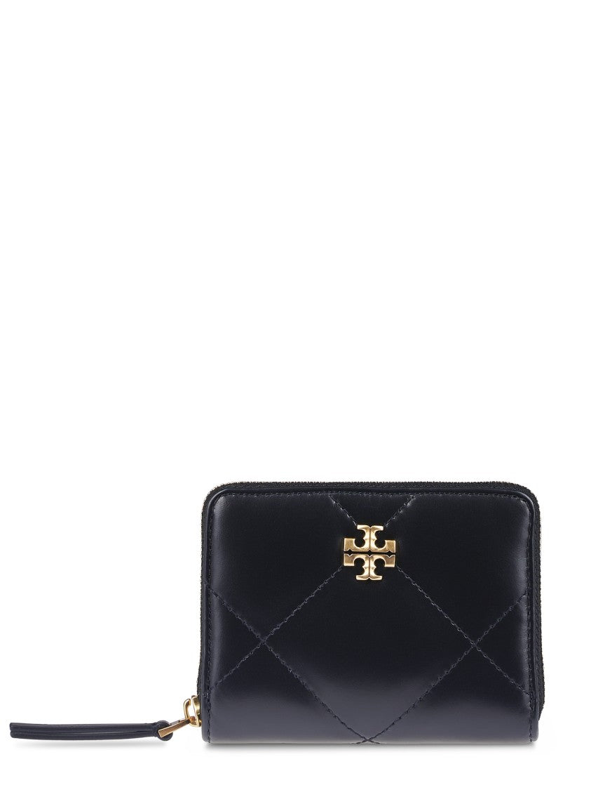 Tory Burch Kira Diamond Quilt Small Zip Around Wallet