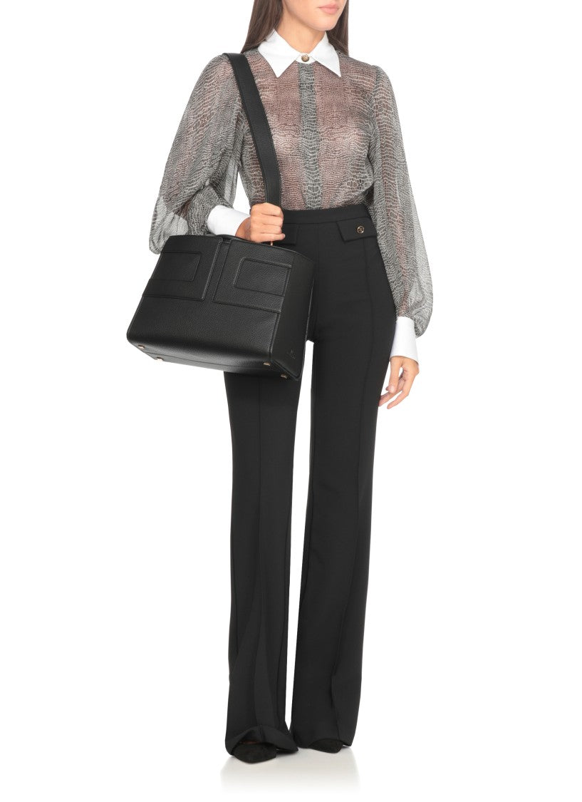 Elisabetta Franchi Structured Black Handbag