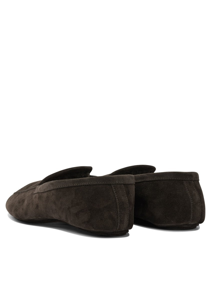 Henderson Baracco Brown Suede Loafers With Minimalist Silhouette