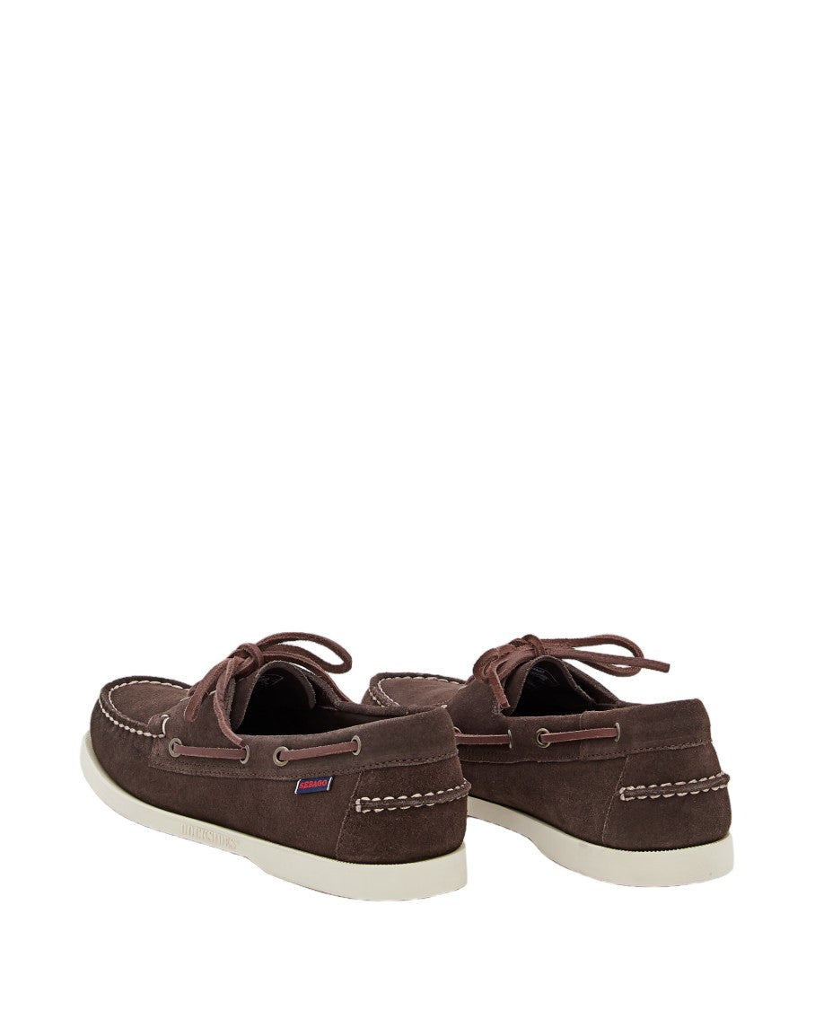 Sebago Brown Suede Loafers With Leather Insole And Rubber Sole