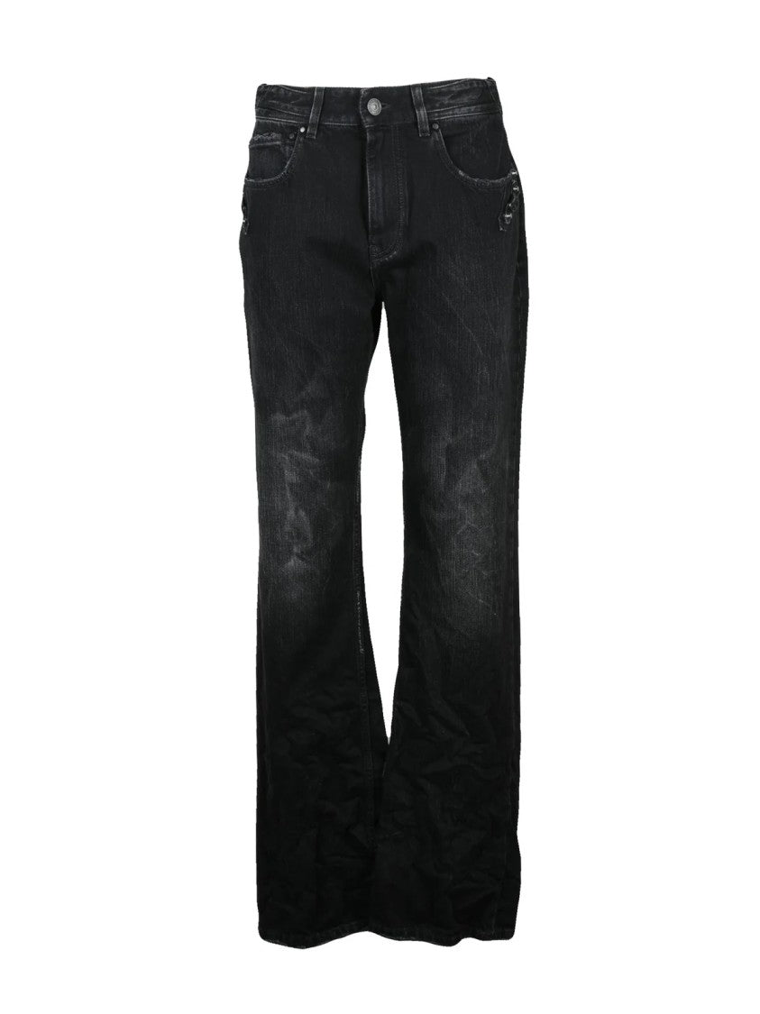 Balenciaga Black Cotton Delavé Jeans