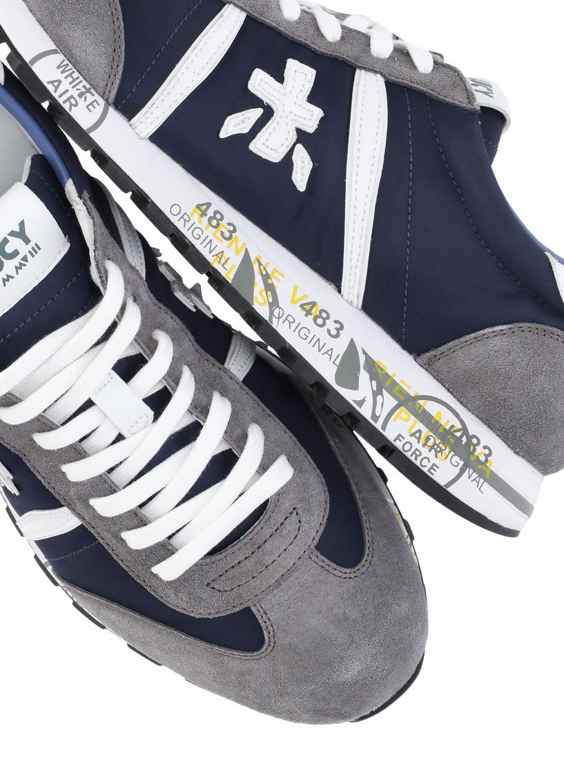 Premiata Blue Lucy 7089 Lettering Sneakers