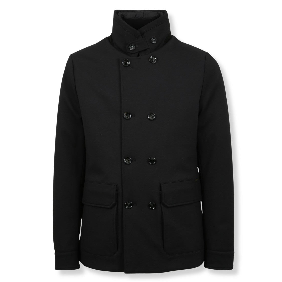 Moorer Double-Breasted High Collar Jacket With Flap Pockets