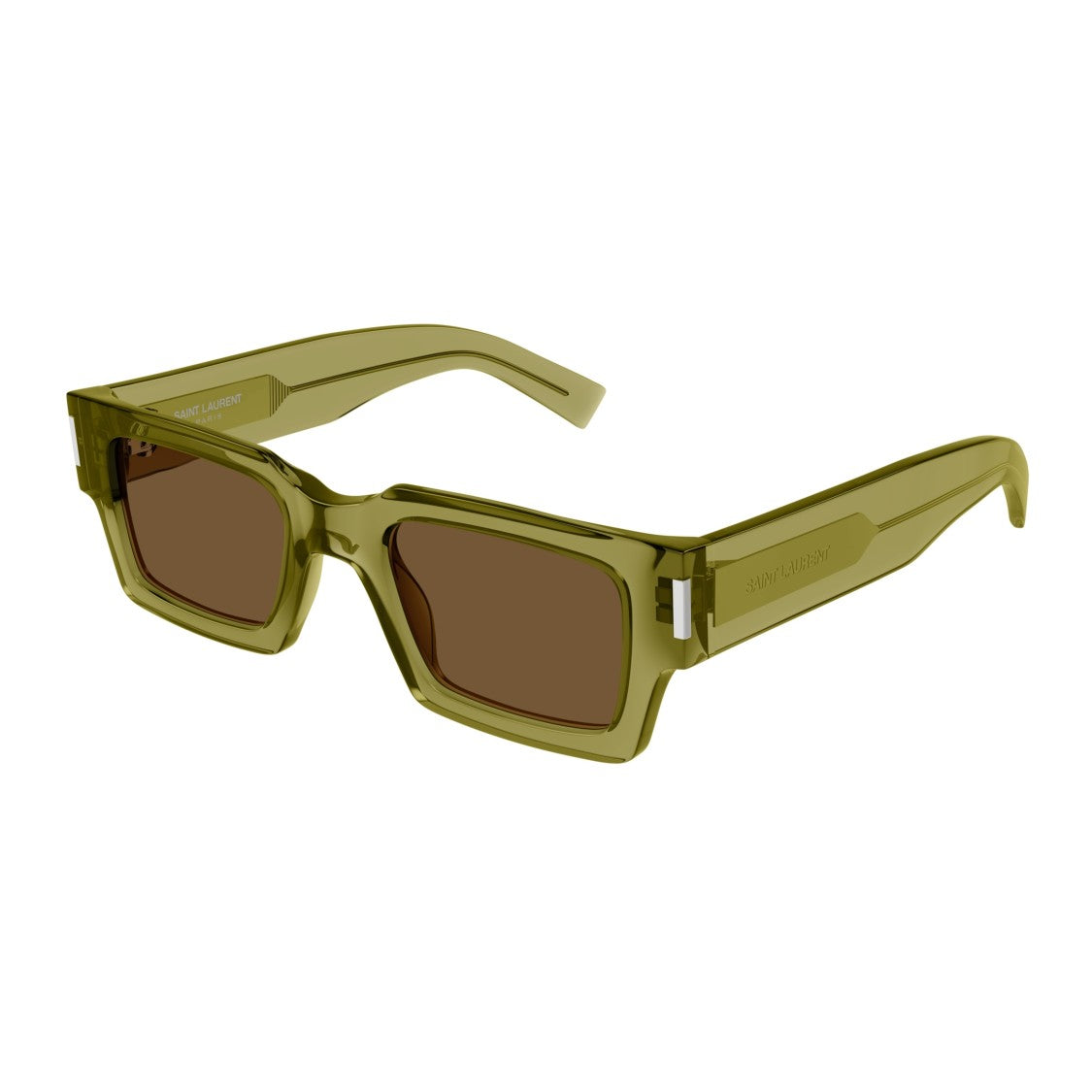 Saint Laurent Sl 572 Translucent Olive Green Acetate Sunglasses