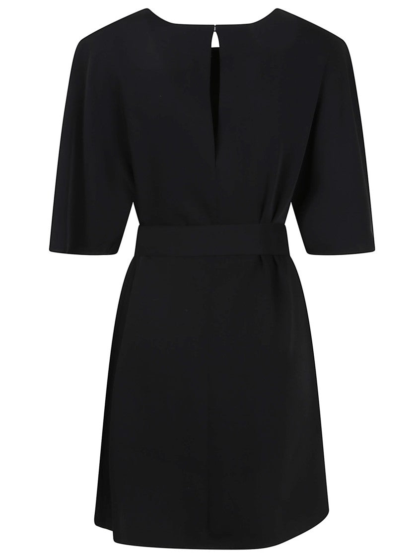 Parosh Cady Mini Dress With Waist Belt