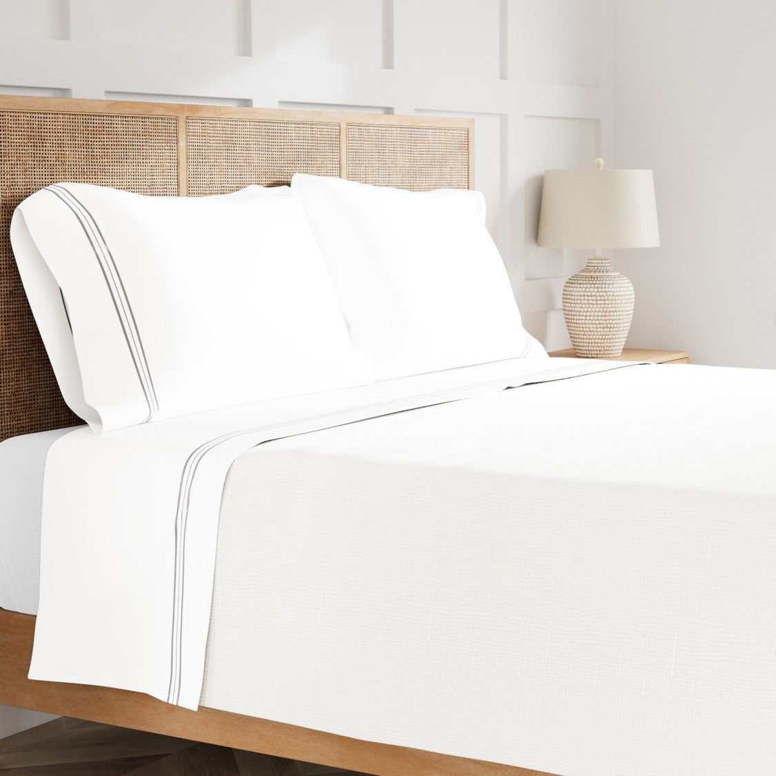 Ann Gish Hem Stripe Sheet Set