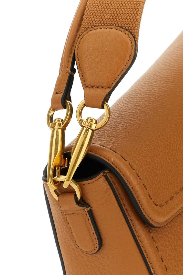 Valentino Garavani Structured Calfskin Leather Shoulder Bag