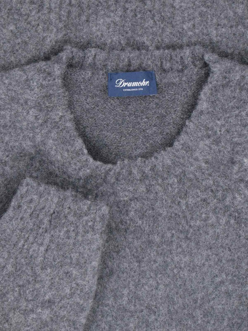 Drumohr Cashmere Sweater, Grey, Crew Neck