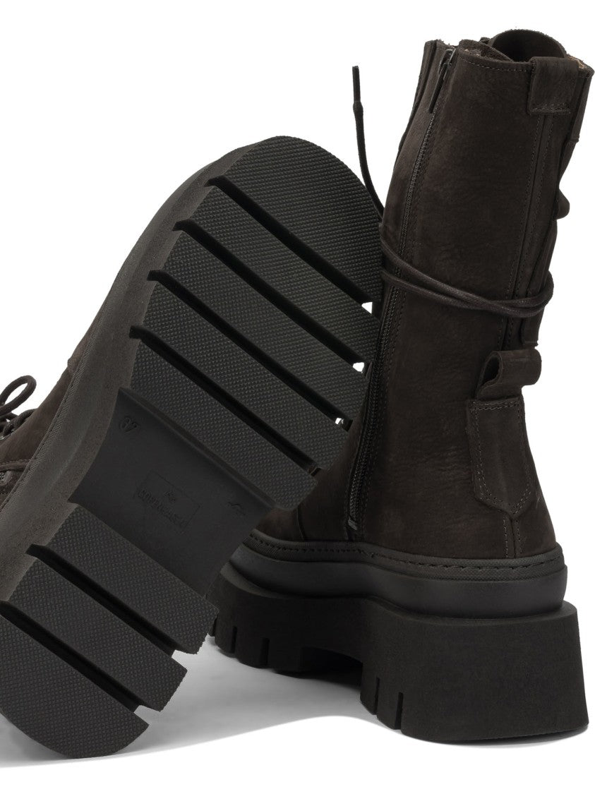 Copenhagen High-Top Lace-Up Ankle Boots