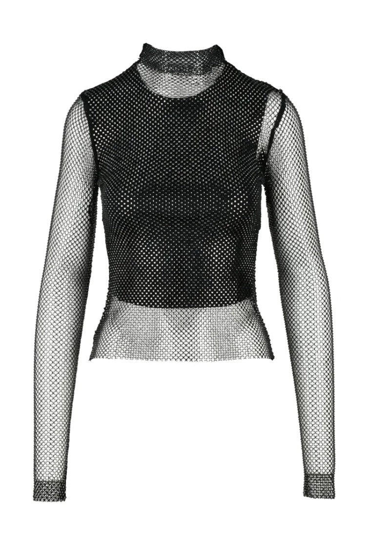 Sportmax Net Blouse With Camisole - Black