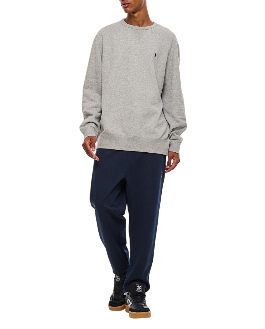 Polo Ralph Lauren Heather Grey Long Sleeve Sweatshirt With Embroidered Logo