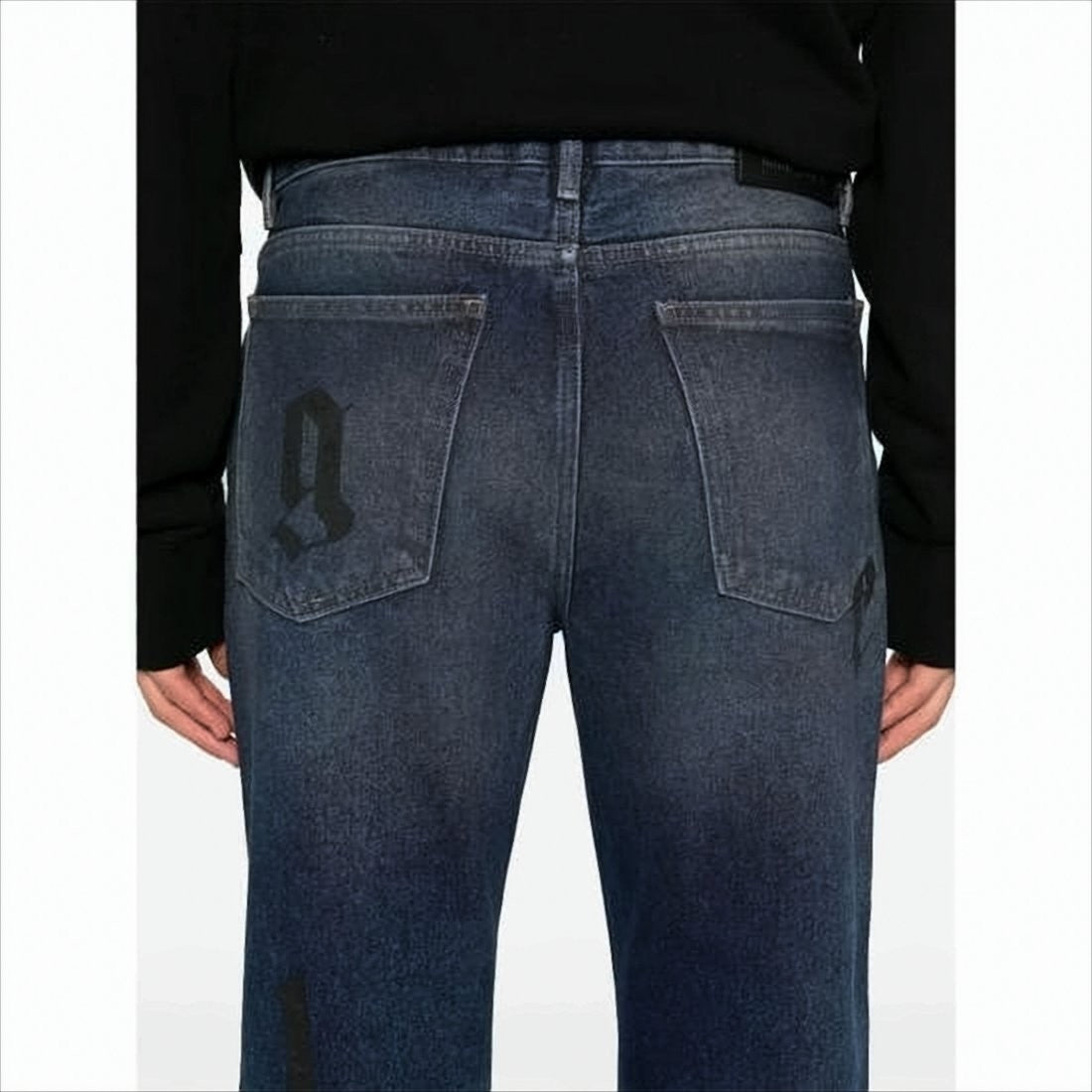 Palm Angels Straight-Leg Denim Pants With Bold Graphics