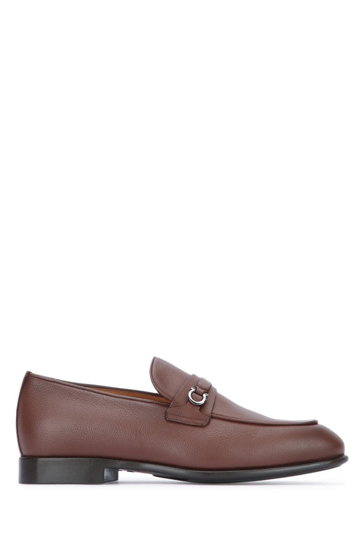 Salvatore Ferragamo Brown Leather Loafers