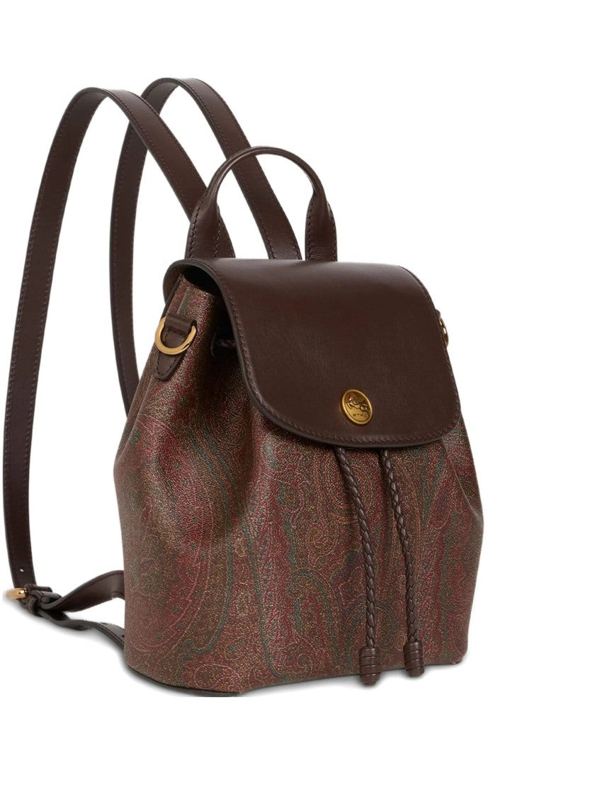 Etro Arnica Compact Paisley Patterned Small Backpack