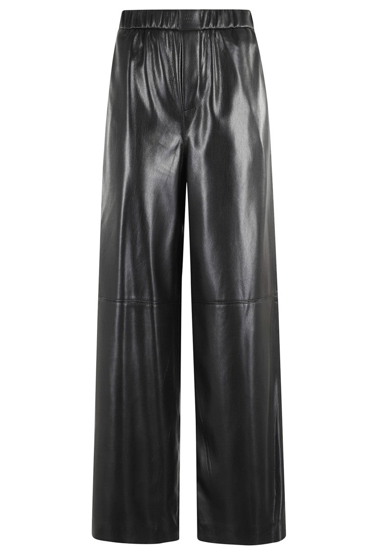 Isabelle Blanche Faux Leather Straight Leg Pants