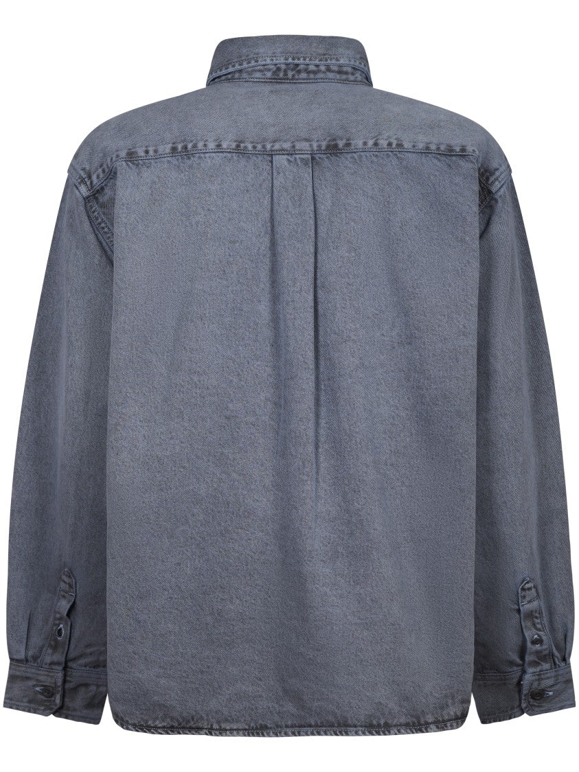 Carhartt Wip Relaxed Fit Button-Up Shirt In Durable Denim