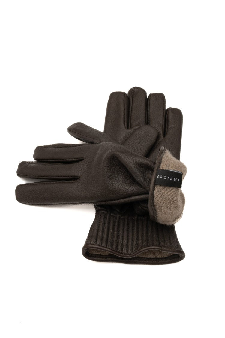 Orciani Hammered Leather Gloves