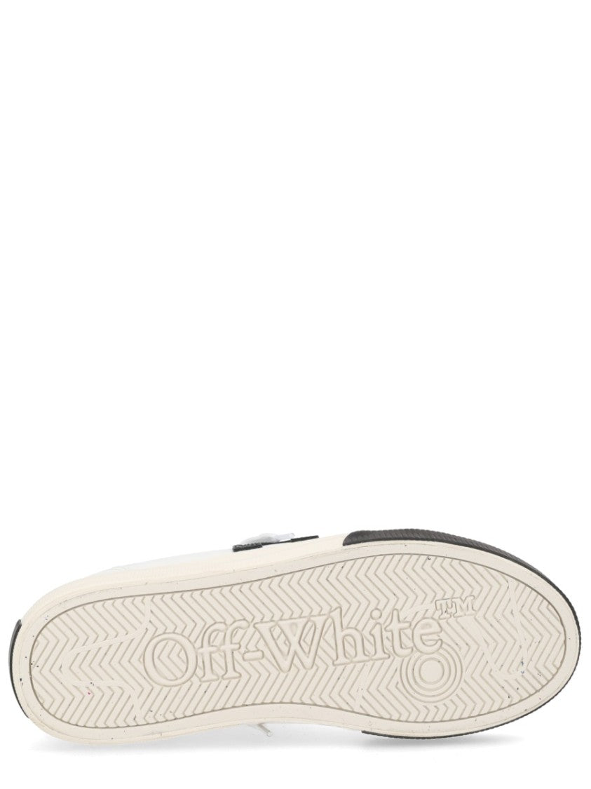 Off-White Vulc Low Black Accents Zip Leather Sneakers