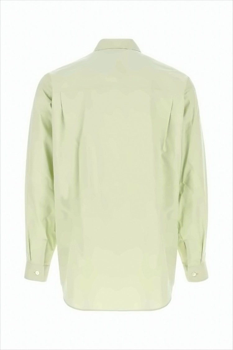 Auralee Classic Green Long-Sleeve Shirt With Button-Down Front