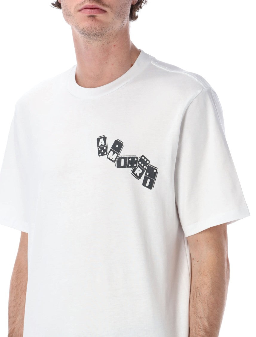 Amiri Vintage-Inspired White Cotton Domino Tee