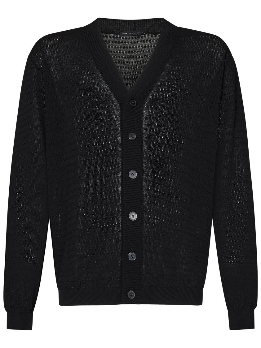 Low Brand Open-Stitch Knit Cardigan With V-Neck Design