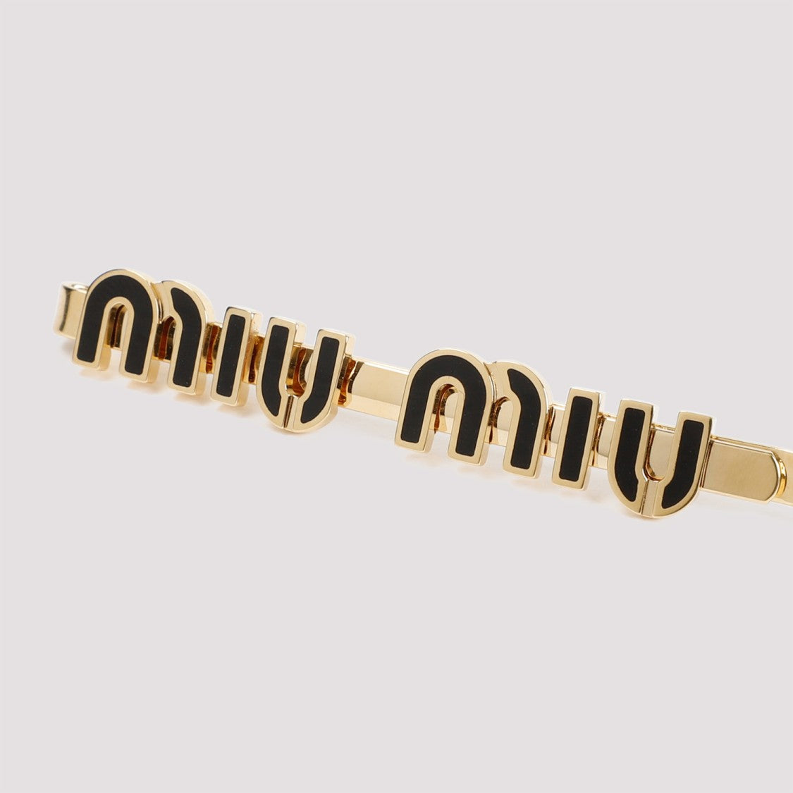 Miu Miu Polished Gold-Tone Brass Hair Clip