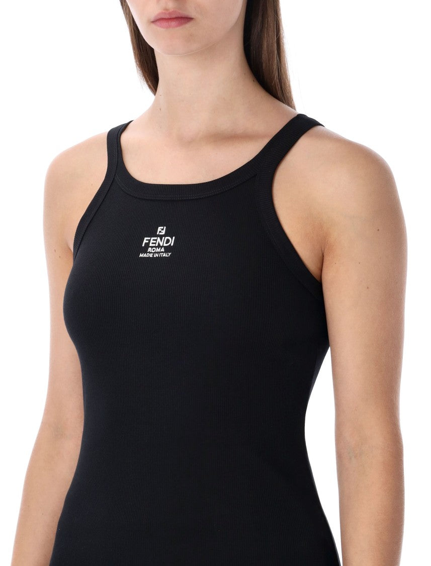 Fendi Cotton Rib Sleeveless Top